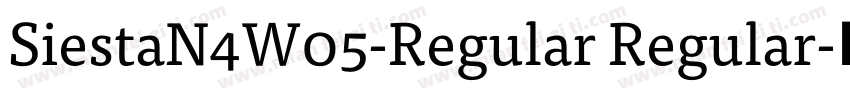 SiestaN4W05-Regular Regular字体转换